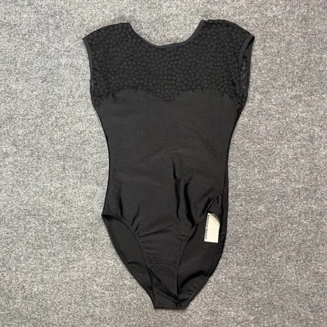 American Apparel Womens 2 Tone Sweetheart Bodysuit Black Sleeveless Lace M/L New American Apparel Womens 2 Tone Sweetheart Bodysuit Black Sleeveless Lace M/L New