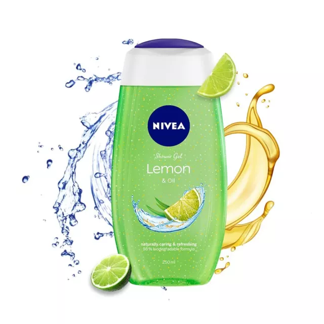 NIVEA Citron & Huile Gel Douche pour Tous les Types de Peau 250ml