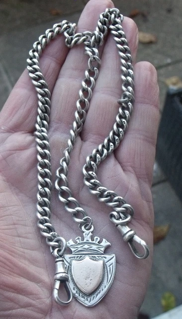 Silver pocket watch and chain 2025