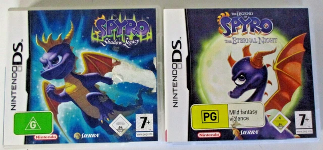 2 x Nintendo DS Games - Spyro Shadow Legacy + The Legend Spyro The Eternal Night