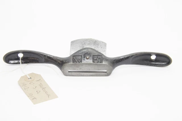 Stanley No51 flat sole spokeshave V logo USA made circa 1912-1918 3