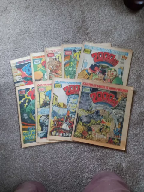 2000 AD Comics Featuring Judge Dredd (Progs 236 - 244) 31st Oct- 26th  Dec 1981