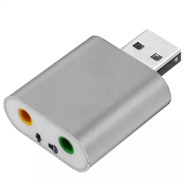 Carte son externe USB Adaptateur audio USB vers 3,5 mm Microphone pour