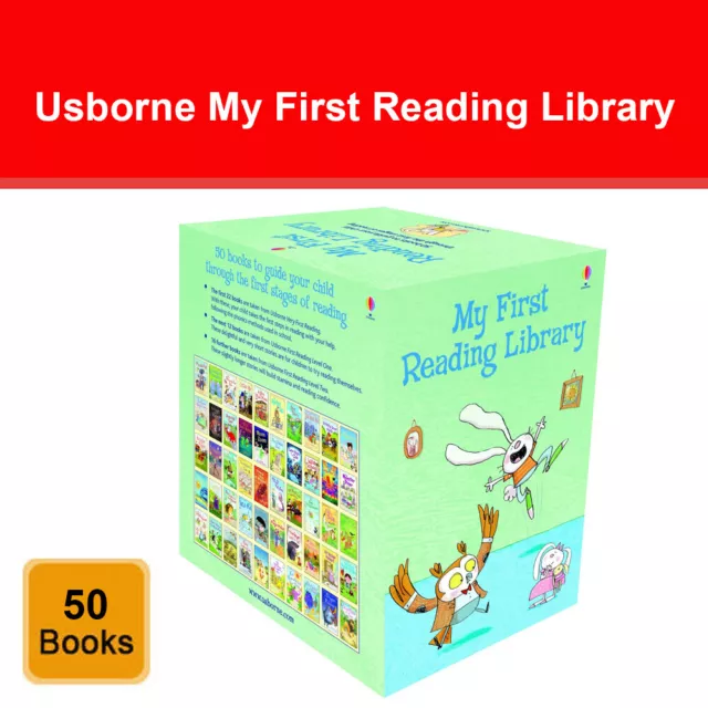 Usborne My First Reading Library Collection 50 Books Box Set Reading Level 1 & 2