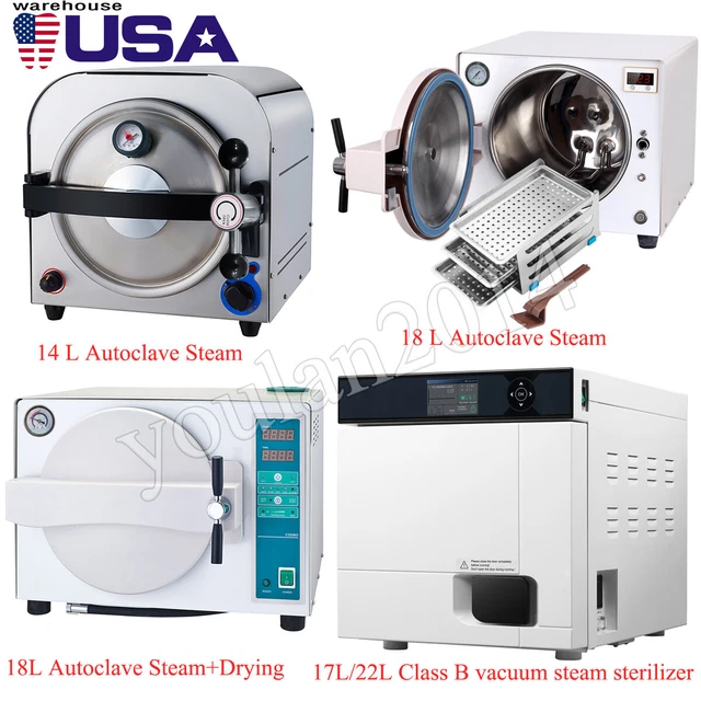 DENTAL AUTOCLAVE STEAM Sterilizer Medical Drying Class B steam