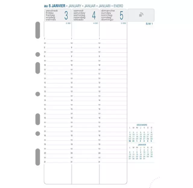 [Ref:28272E] EXACOMPTA [Ref:28272E] EXACOMPTA Recharge Exatime 21 semainier