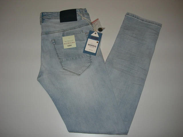 Morris Jeans Denim Chiarissimo Stretch Confort Elasticizzato F09 Uomo Donna