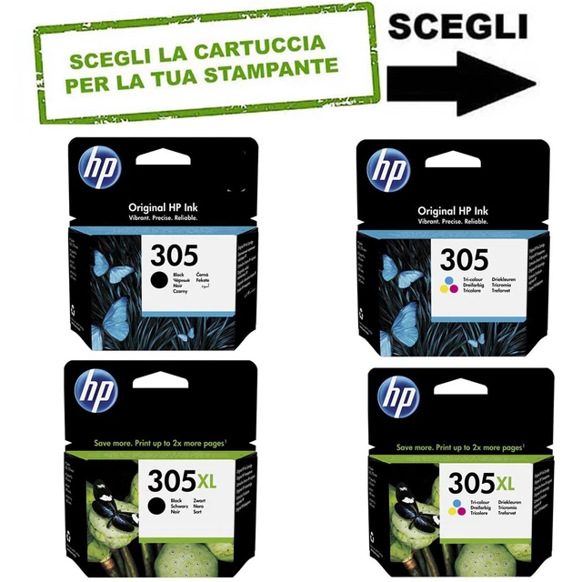 CARTUCCIA ORIGINALE HP 305 series per Deskjet,DeskJet Plus,Envy,Envy Pro