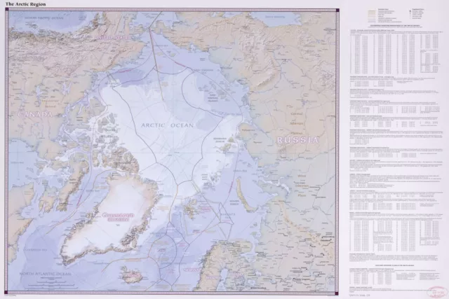 16" x 24" 2008 Map The Arctic Region