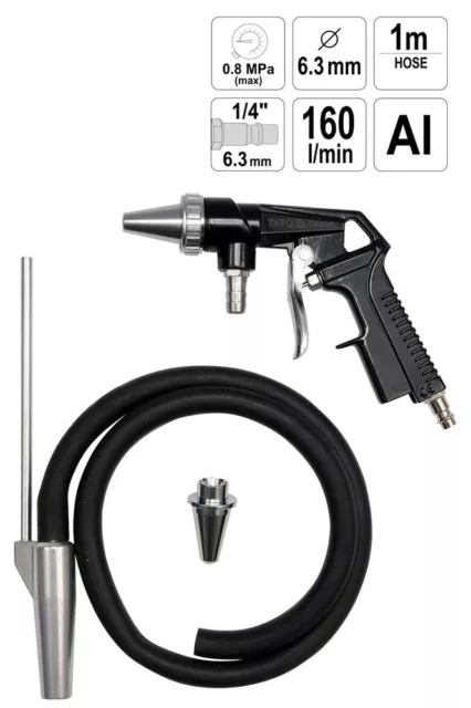 Air Comprimé Pistolet de Sablage Machine Sableuse avec Accessoires