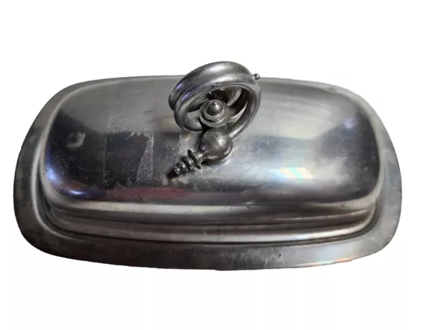 Vintage B.W. Buenilum Aluminum Butter Dish no glass Insert