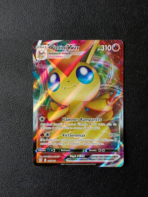 Victini V 144/163 Ultra Rare Pokemon Card (Battle Styles) + TitanCards® Toploader