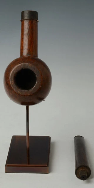 20th Century, Rare and Large Antique Burmese Wooden Pipe 3