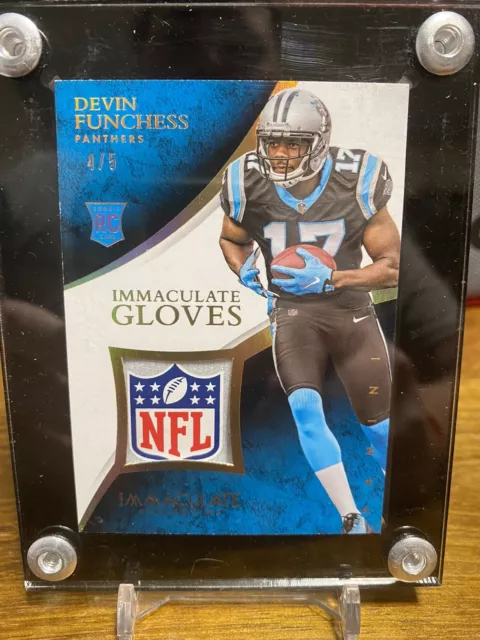 2015 Panini Immaculate Gloves Devin Funchess NFL Shield RC #4/5 Rookie (13P)