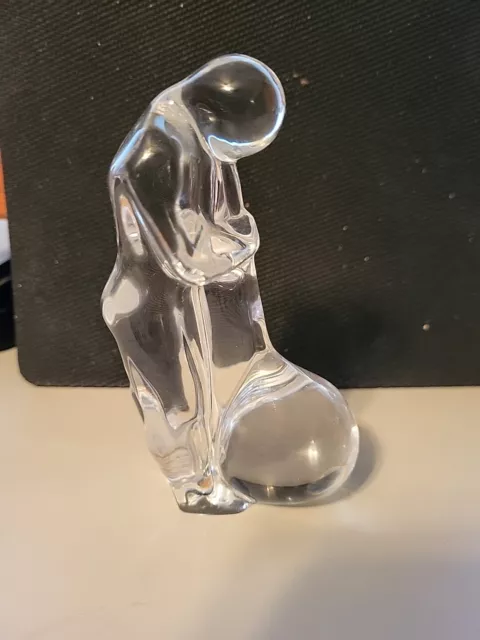 Rare Vintage Orrefors Sweden Crystal Glass Blower Figurine - 4 1/2"
