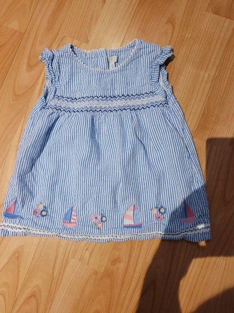 jojo maman bebe 3-4 Girls sailboat summer top / blouse /smocked top VGC