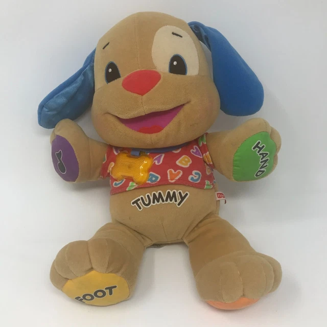Fisher Price Laugh Learn Interactive Talking Teaching Puppy Dog Red Shirt Plush