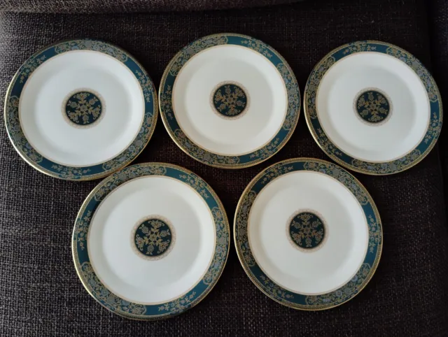 Exquisite Set Of 5 Royal Doulton Bone China Carlyle Salad Plates