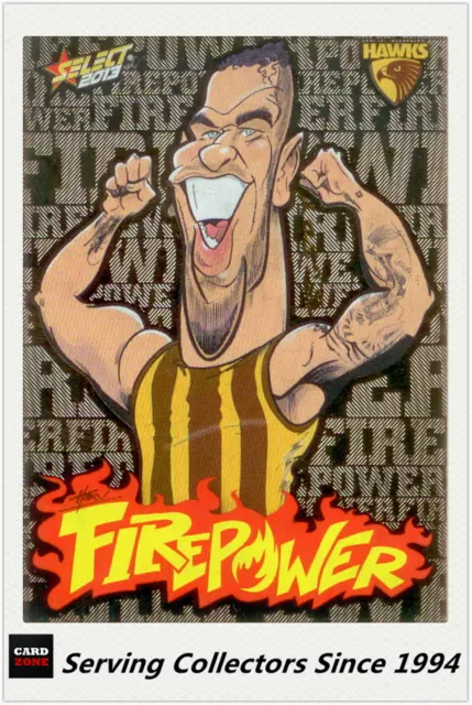 2013 AFL Champions Laserfoil Firepower Caricature FC29 Lance Franklin (Hawthorn)