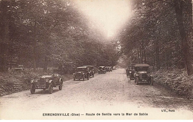 Automobile #Mk39555 Ermenonville Route De Sentis Vers La Mer De Sable Voitures