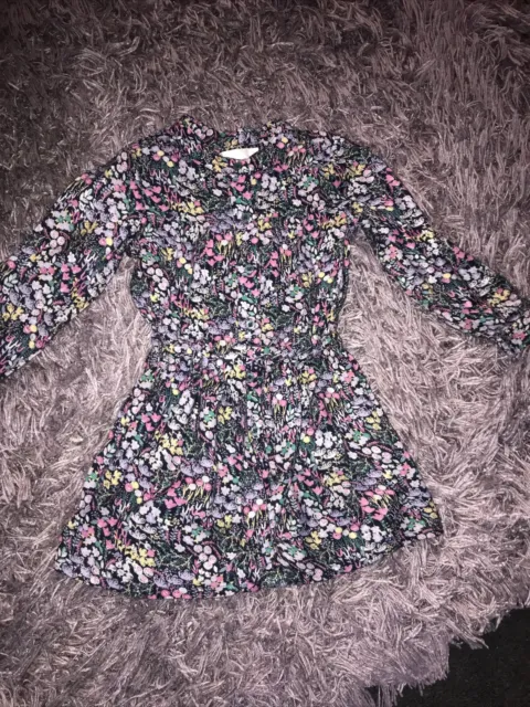 m&Co girls long sleeved dress age 2-3 years vgc