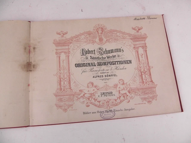 ANCIENNE NOTES ROBERT Schumann Original Compositions Piano 4-händig A ...