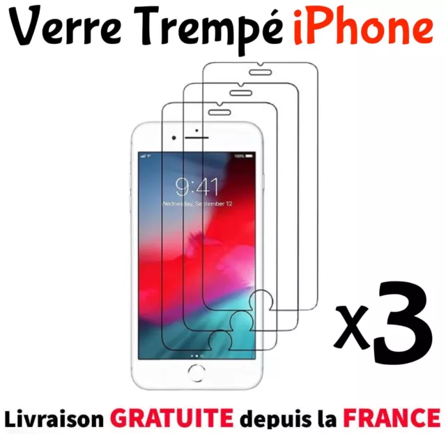 Verre Trempé Vitre Protection Film Écran iPhone 6 6S 7 8 Plus X XR XS 11 PRO 12