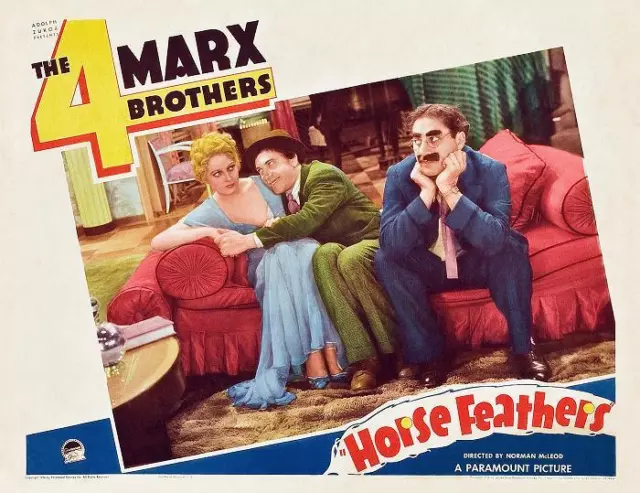 THELMA TODD With THE MARX BROTHERS In HORSE FEATHERS 11x14 LC print 1932