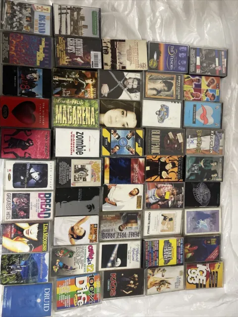 cassette tapes mixed bundle job lot various artists x 47