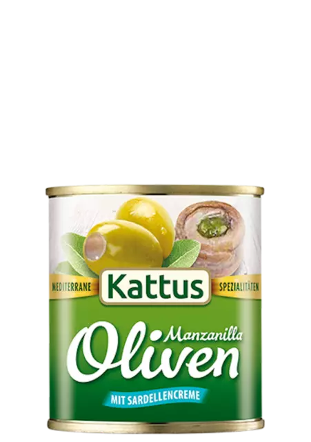 Kattus Manzanilla Oliven mit Sardellencreme g 0.2kg 4058700705653