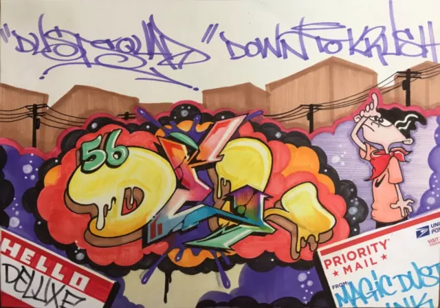 NOTCH 56 (bronx) graffiti , sketch sur papier 20x28cm /cope2/seen/tkid/quik/taki