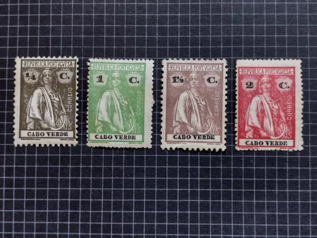 Cape Verde 1914 - 1922 Mint Hinged Stamp X 4