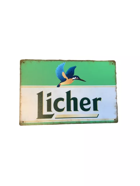 Blechschild Bier Licher Pils Lich 20x30cm Vintage Schild Brauerei Theke Werbung