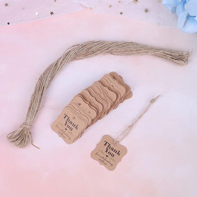 100 piezas etiqueta colgante de papel Kraft para ti patrón etiqueta para regalo paquete de etiquetado De Th