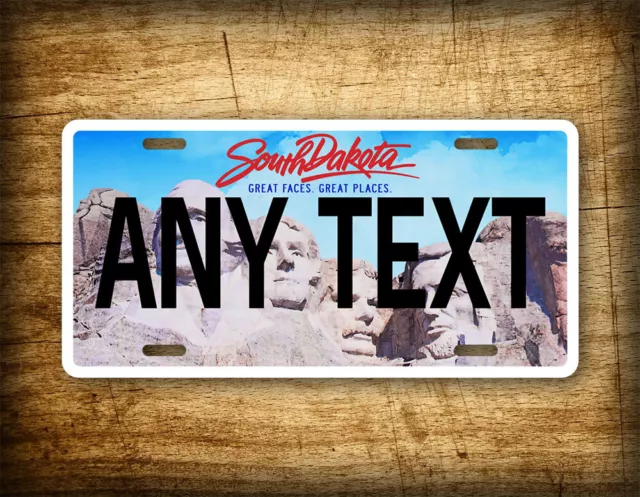 Personalized South Dakota Great Faces Great  License Plate ANY TEXT 6x12 Custom 2