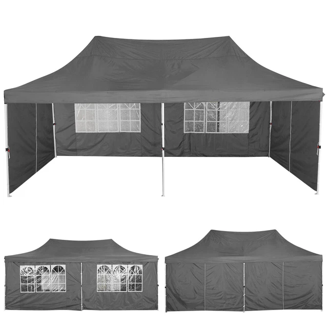 Pavillon 3x6m/ 3x3m Flatpavillon Partyzelt Stabil Wasserdicht UV Gartenpavillon