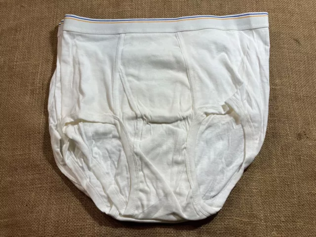 STAFFORD JCPENNEY VTG Men's White Full-Cut Briefs Underwear Size 38 USA - 1  Pair $22.00 - PicClick