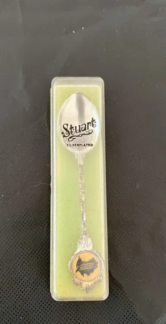 Vintage souvenir spoon Stuart Silver plated