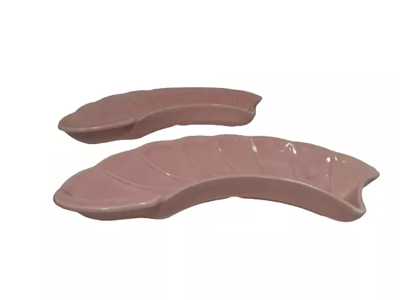 Vintage California Pottery Relish Divided Dish, Replacement Pcs,  370 Pink Shell