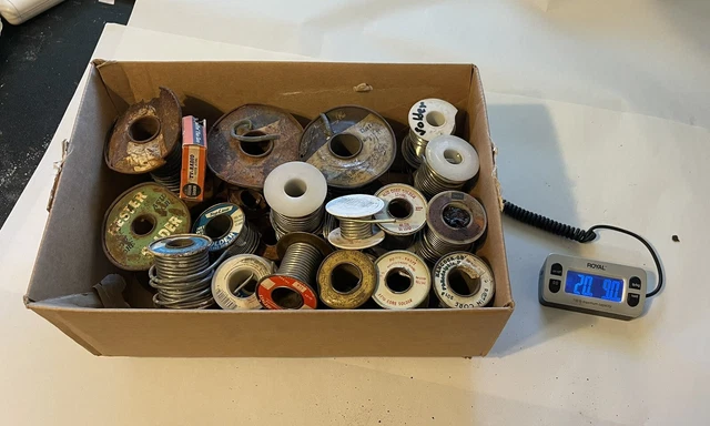 VINTAGE Solder Spools Tin / Lead / Mixed Lot 20 lbs 9oz