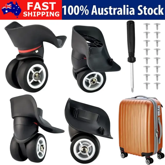 Black Plastic Luggage Suitcase Spare Swivel Wheel 360° Spinner Replacement
