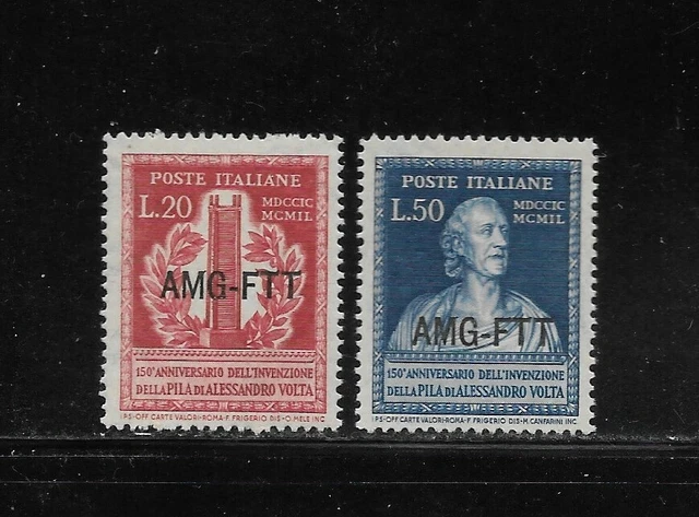 Italy Trieste Scott #53-#54 mint never hinged 1949 A.M.G. F.F.T overprinted set