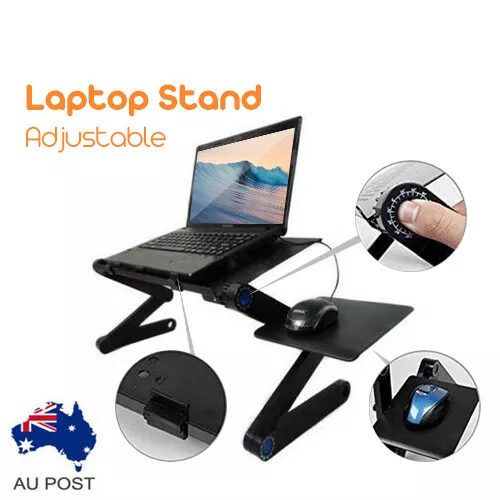 Portable Foldable Laptop Stand Desk Table Tray Adjustable Sofa Bed Mouse Pad AU