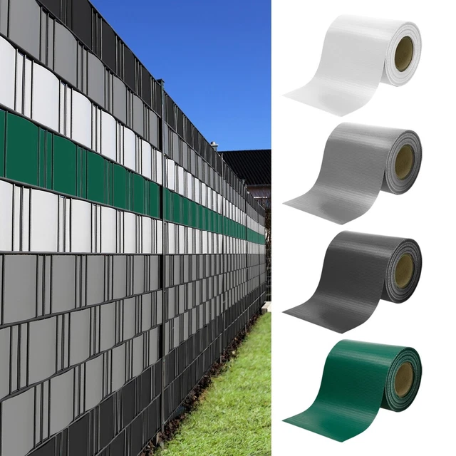VidaXL Parabrezza Per Recinzione In PVC Grigio Chiaro - Rotolo Con 30 Fissaggi - 6