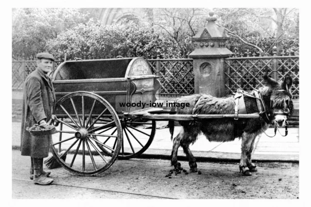 pt3698 - Cleaning Department Donkey and Cart , Sheffield , Yorks - print 6x4