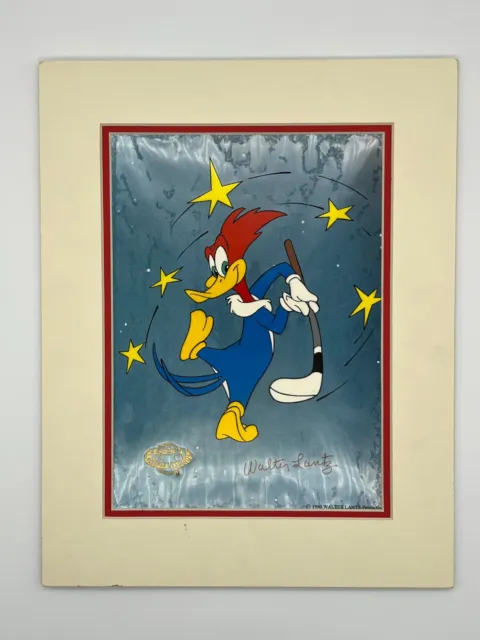 Woody Woodpecker Animation Cel Galaxy Golf Walter Lantz Signed 1987 Hand Painted