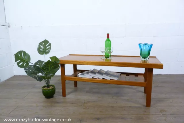 Mid-Century Myers Teak Coffee Table with Magazine Rack