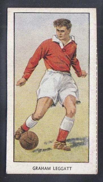1955 D C Thomson Wizard Famous Footballers mauve #18 Graham Leggatt, Aberdeen
