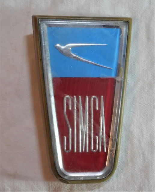 AUTOMOBILIA - insigne de calandre SIMCA ARONDE des années 50 60