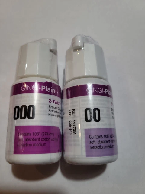 GINGI-PAK Dental Gingival Retraction Cords G-Plain 2 Bottles weave 108"